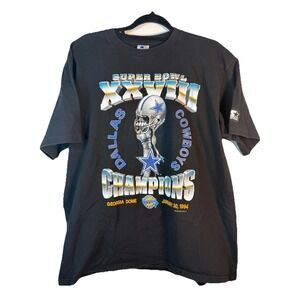 Vtg Dallas Cowboys T Shirt 1994 Georgia Dome Champions RARE Large 90s NFL XXVIII